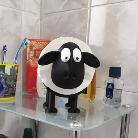 Sevimli Koyun Tasarımlı Tuvalet Kağıtlığı