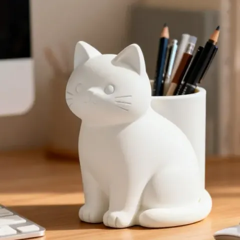 Kedi Masaüstü Kalemlik